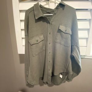 Aerie Lumber Jane Waffle Shirt